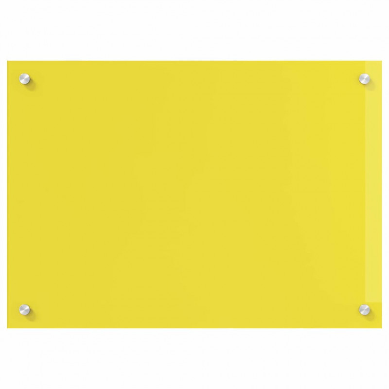 Panel kuchenny 2 pcs Żółty 70 x 60 cm szkło hartowane