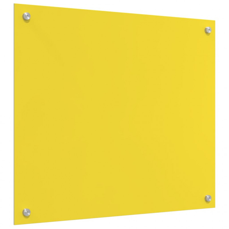 Panel kuchenny 2 pcs Żółty 70 x 60 cm szkło hartowane