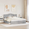 Ramka łóżka Szary Sonoma 200 x 200 cm Lite drewno sosnowe