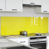 Panel kuchenny 2 pcs Żółty 80 x 50 cm szkło hartowane