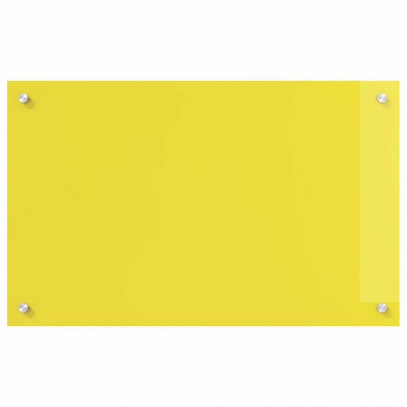 Panel kuchenny 2 pcs Żółty 80 x 50 cm szkło hartowane