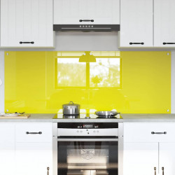 Panel kuchenny 2 pcs Żółty 80 x 60 cm szkło hartowane