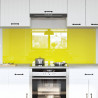 Panel kuchenny 2 pcs Żółty 80 x 60 cm szkło hartowane