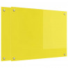 Panel kuchenny 2 pcs Żółty 80 x 60 cm szkło hartowane