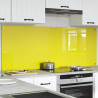 Panel kuchenny 2 pcs Żółty 80 x 60 cm szkło hartowane