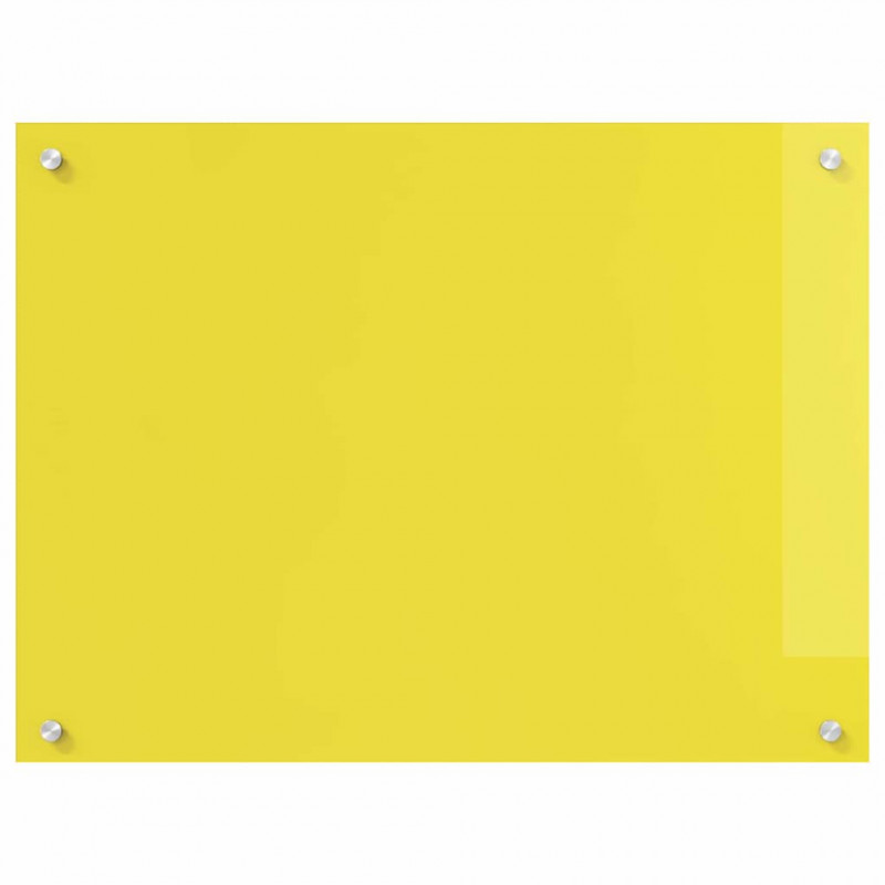 Panel kuchenny 2 pcs Żółty 80 x 60 cm szkło hartowane