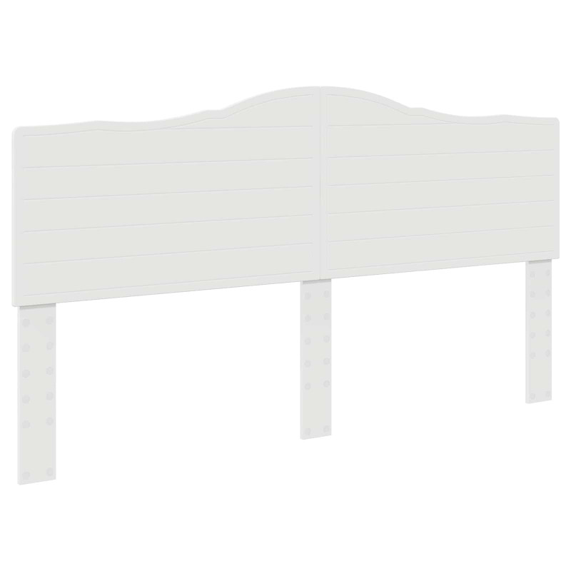 Ramka łóżka Z zagłówkiem Biały 180 x 200 cm Lite drewno sosnowe