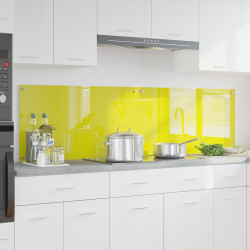 Panel kuchenny 2 pcs Żółty 90 x 50 cm szkło hartowane