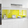 Panel kuchenny 2 pcs Żółty 90 x 50 cm szkło hartowane