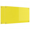 Panel kuchenny 2 pcs Żółty 90 x 50 cm szkło hartowane