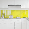 Panel kuchenny 2 pcs Żółty 90 x 50 cm szkło hartowane