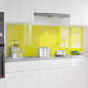 Panel kuchenny 2 pcs Żółty 90 x 60 cm szkło hartowane