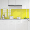 Panel kuchenny 2 pcs Żółty 90 x 60 cm szkło hartowane