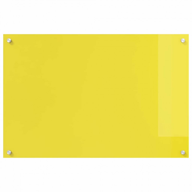 Panel kuchenny 2 pcs Żółty 90 x 60 cm szkło hartowane