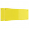 Panel kuchenny 2 pcs Żółty 100 x 40 cm szkło hartowane