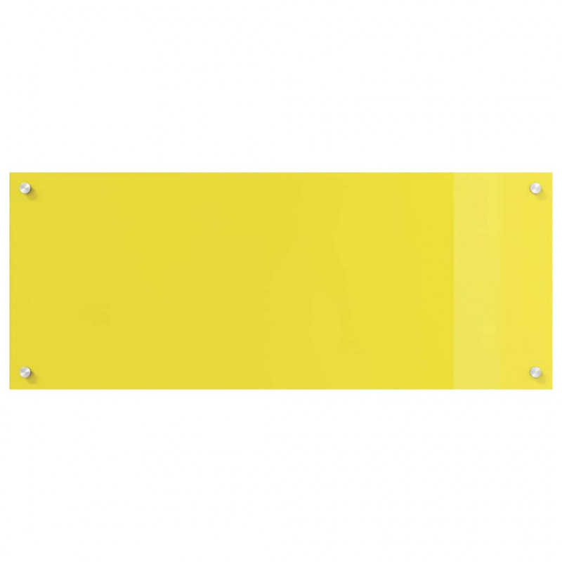 Panel kuchenny 2 pcs Żółty 100 x 40 cm szkło hartowane