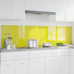 Panel kuchenny 2 pcs Żółty 100 x 50 cm szkło hartowane