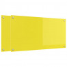 Panel kuchenny 2 pcs Żółty 100 x 50 cm szkło hartowane