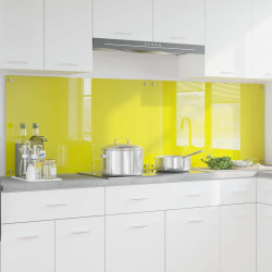 Panel kuchenny 2 pcs Żółty 100 x 60 cm szkło hartowane