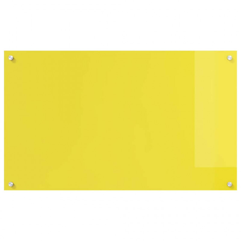 Panel kuchenny 2 pcs Żółty 100 x 60 cm szkło hartowane