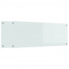 Panel kuchenny 2 pcs Biały 110 x 40 cm szkło hartowane