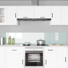 Panel kuchenny 2 pcs Biały 110 x 40 cm szkło hartowane