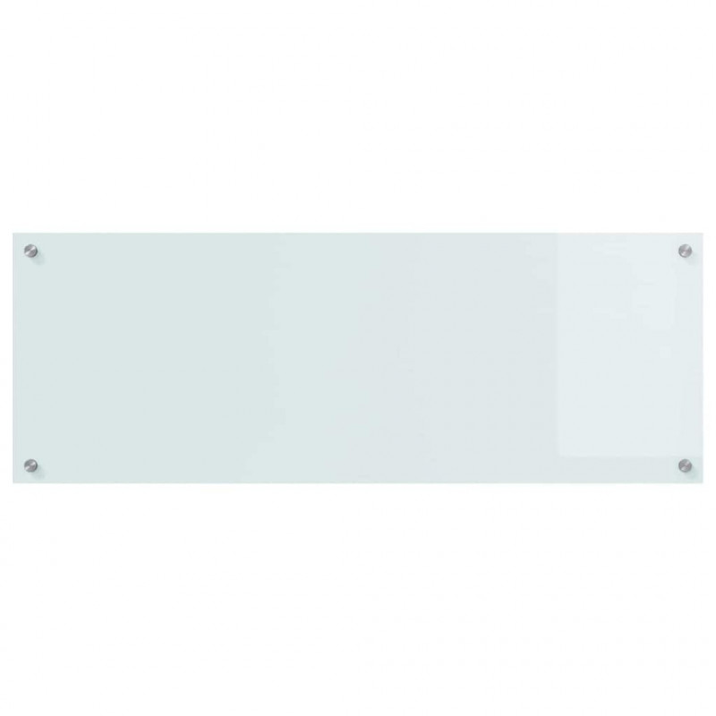 Panel kuchenny 2 pcs Biały 110 x 40 cm szkło hartowane