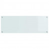 Panel kuchenny 2 pcs Biały 110 x 40 cm szkło hartowane