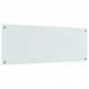 Panel kuchenny 2 pcs Biały 110 x 40 cm szkło hartowane