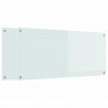 Panel kuchenny 2 pcs Biały 110 x 50 cm szkło hartowane