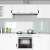 Panel kuchenny 2 pcs Biały 110 x 50 cm szkło hartowane