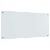 Panel kuchenny 2 pcs Biały 110 x 50 cm szkło hartowane