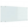Panel kuchenny 2 pcs Biały 110 x 60 cm szkło hartowane