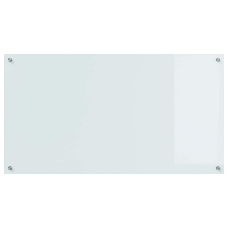 Panel kuchenny 2 pcs Biały 110 x 60 cm szkło hartowane