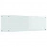 Panel kuchenny 2 pcs Biały 120 x 40 cm szkło hartowane