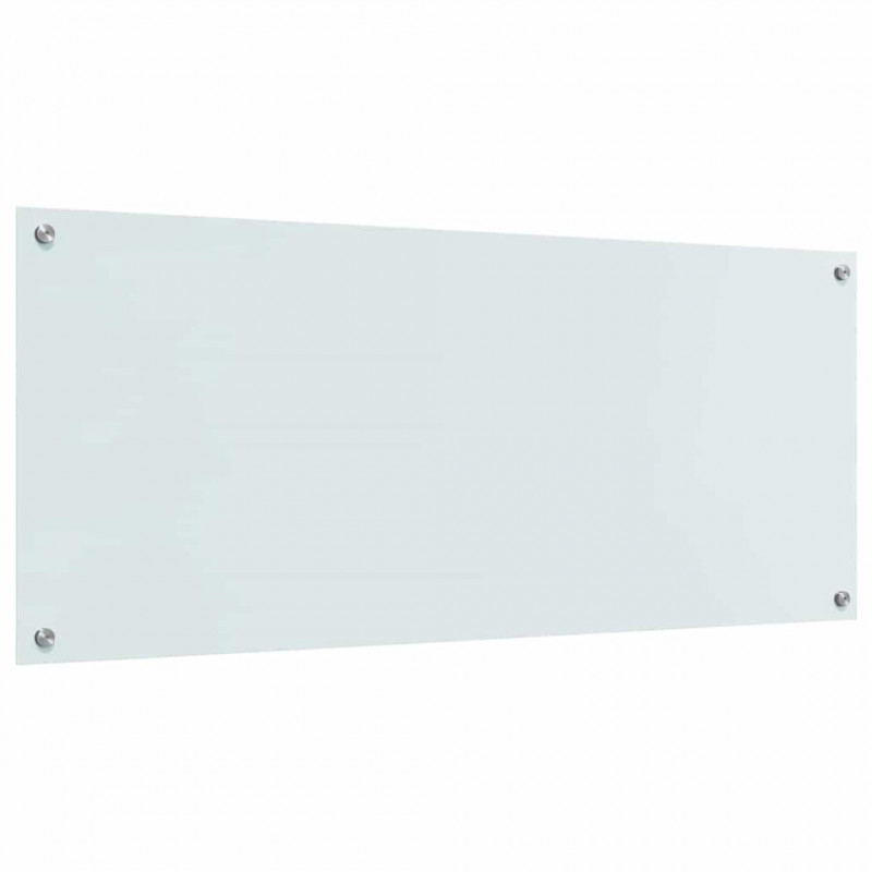 Panel kuchenny 2 pcs Biały 120 x 50 cm szkło hartowane