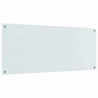 Panel kuchenny 2 pcs Biały 120 x 50 cm szkło hartowane