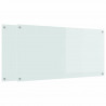 Panel kuchenny 2 pcs Biały 120 x 60 cm szkło hartowane