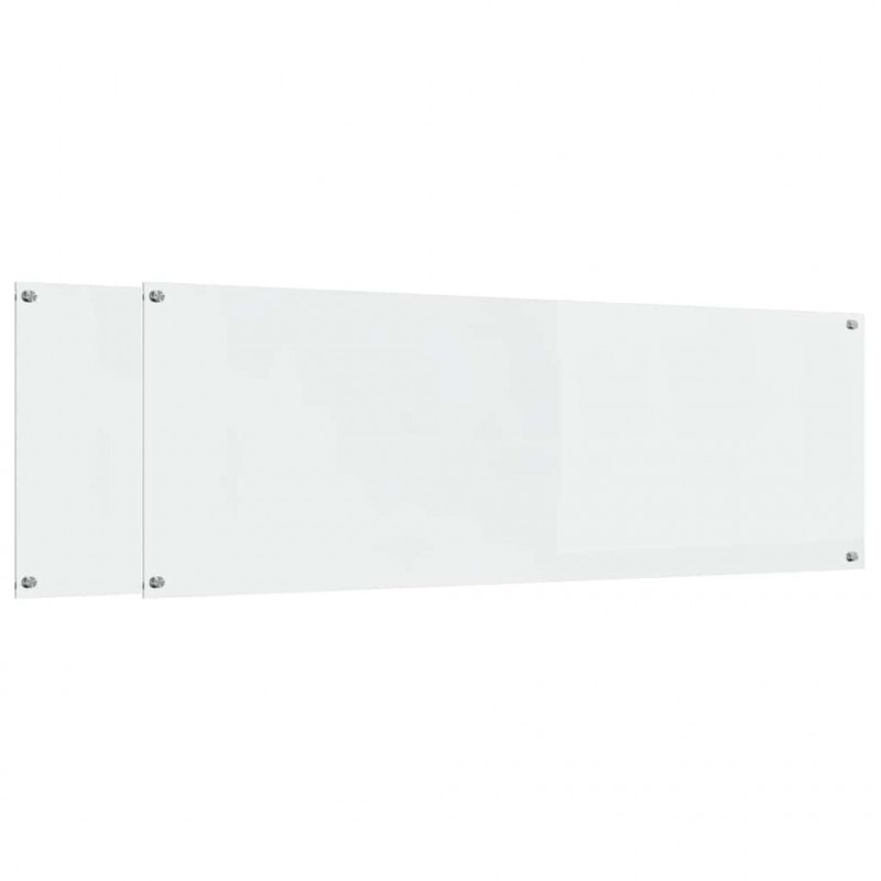 Panel kuchenny 2 pcs przezroczysty 120 x 40 cm szkło hartowane