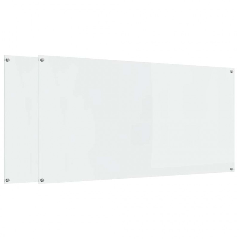 Panel kuchenny 2 pcs przezroczysty 120 x 60 cm szkło hartowane