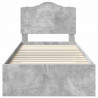 Ramka łóżka Betonowy szary 100 x 200 cm Materiał drewnopochodny