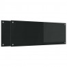 Panel kuchenny 2 pcs Czarny 110 x 40 cm szkło hartowane