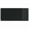 Panel kuchenny 2 pcs Czarny 110 x 50 cm szkło hartowane