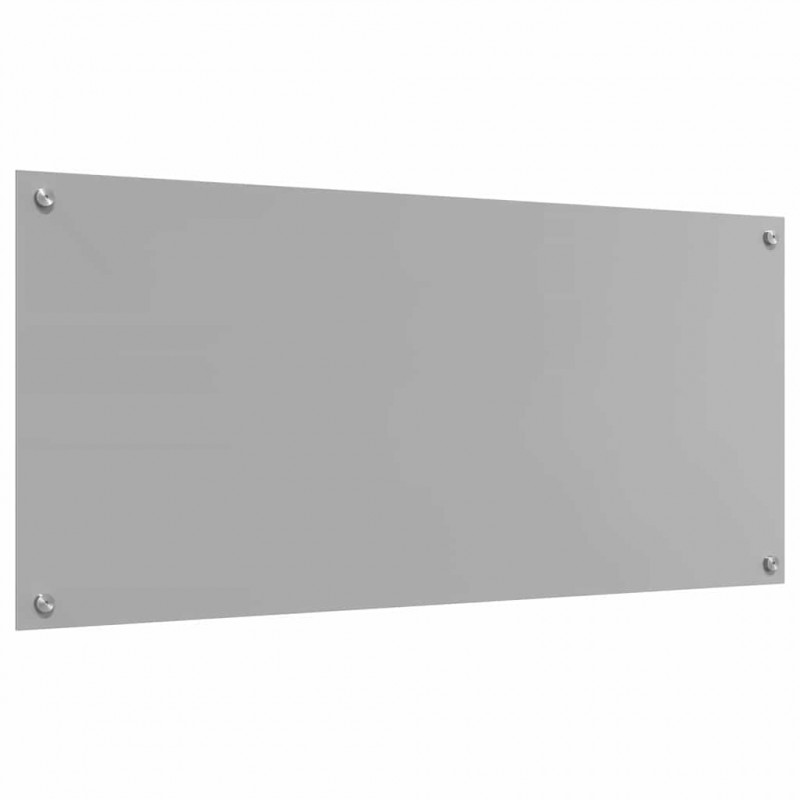 Panel kuchenny 2 pcs Jasnoszary 110 x 50 cm szkło hartowane