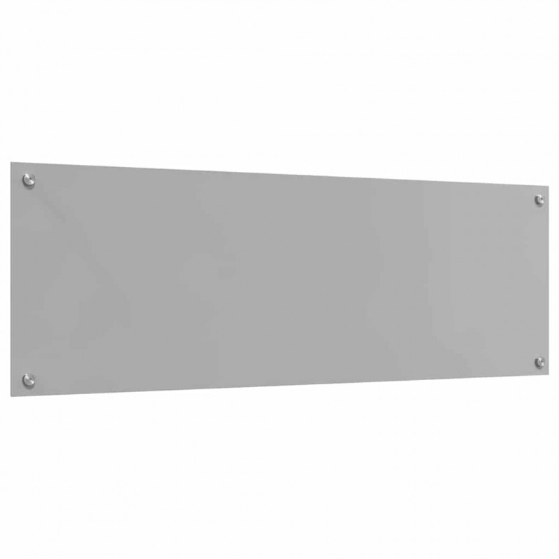 Panel kuchenny 2 pcs Jasnoszary 120 x 40 cm szkło hartowane