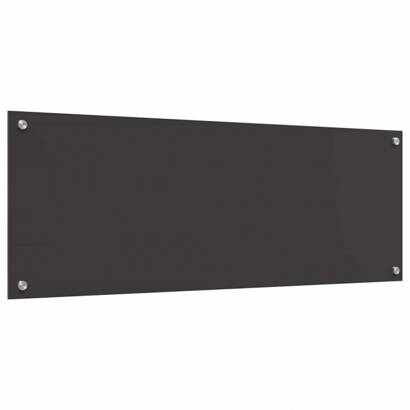 Panel kuchenny 2 pcs Ciemnoszary 110 x 40 cm szkło hartowane