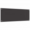 Panel kuchenny 2 pcs Ciemnoszary 110 x 40 cm szkło hartowane