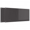 Panel kuchenny 2 pcs Ciemnoszary 110 x 50 cm szkło hartowane
