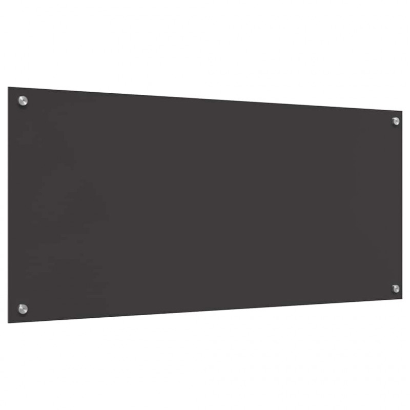 Panel kuchenny 2 pcs Ciemnoszary 110 x 50 cm szkło hartowane