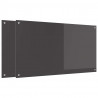 Panel kuchenny 2 pcs Ciemnoszary 110 x 60 cm szkło hartowane